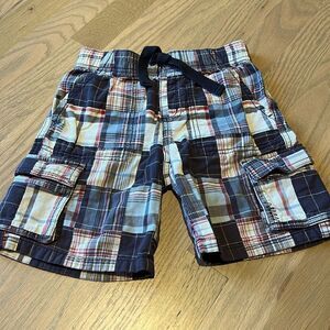 Gymboree Plaid Cotton Cargo Shorts Boys 4T